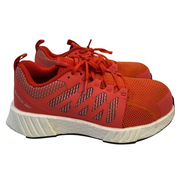 Reebok Work Sneakers Fusion Flexweave Composite Toe Women's 6.5 W Orange EH - Picture 1 of 10
